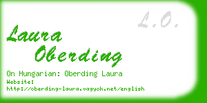 laura oberding business card
